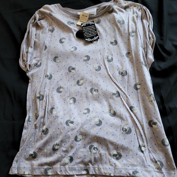 NWT - Harajuku Lovers by Gwen Stefani - Cap Sleeve Grey T-Shirt - Picture 6 of 9